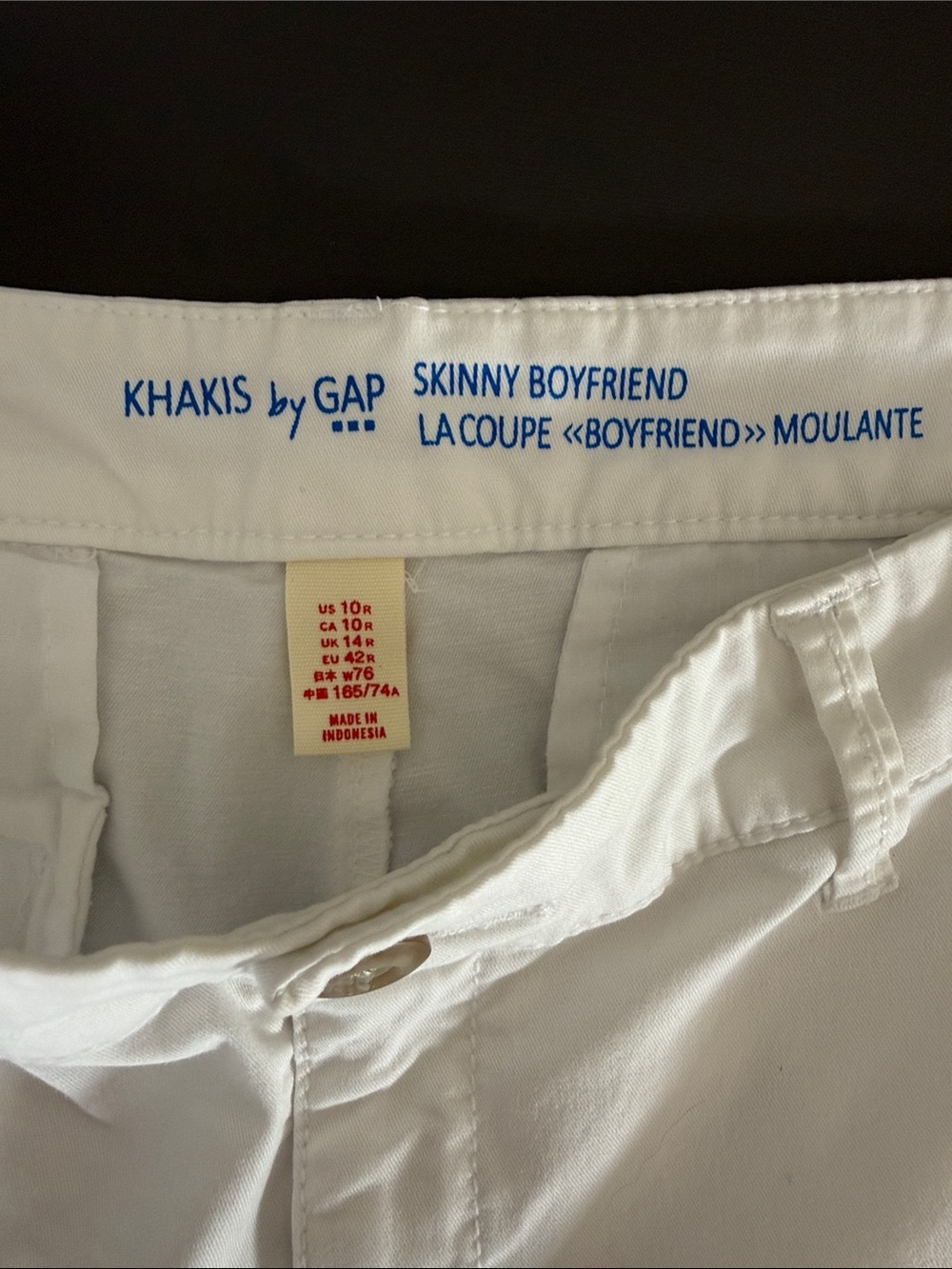 GAP White Skinny Boyfriend Chinos - Picture 4 of 5